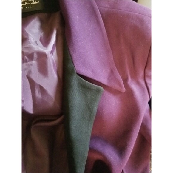 Herbert Grossman Cynthia Sobel Blazer Wool Blend 16 Purple NWT Vintage - Picture 11 of 14